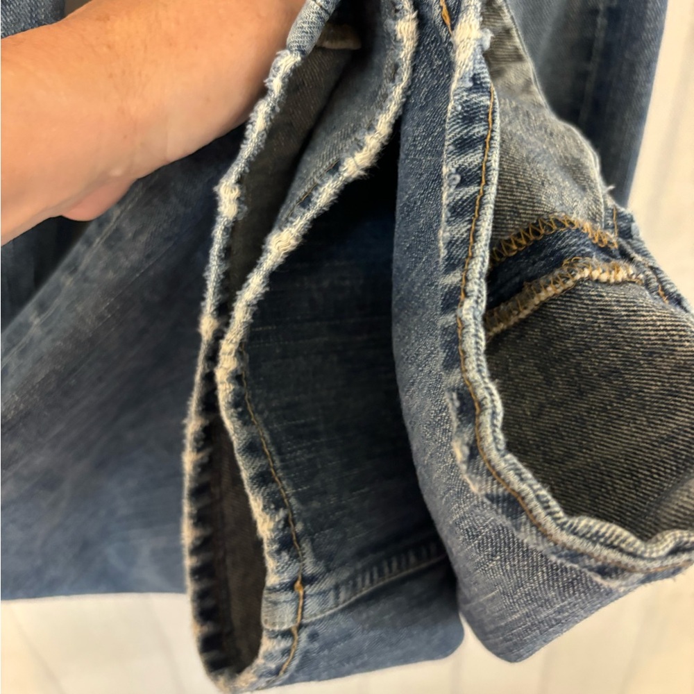 American Eagle Mens 31/30 Relaxed Straight Leg Jeans Medium Wash Blue De… - Picture 4 of 16